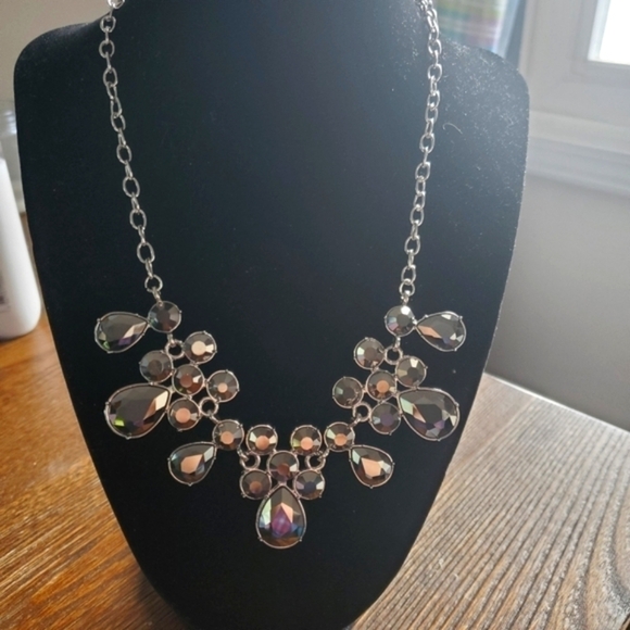 Debutante Drama Silver Necklace - Picture 3 of 5